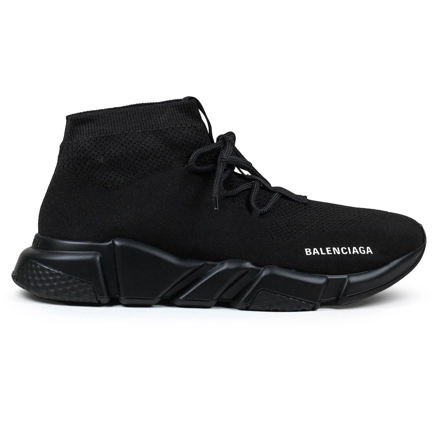 Balenciaga Speed Knit Lace Sock Triple Black 1 Balenciaga Speed Knit Lace Sock Triple Black