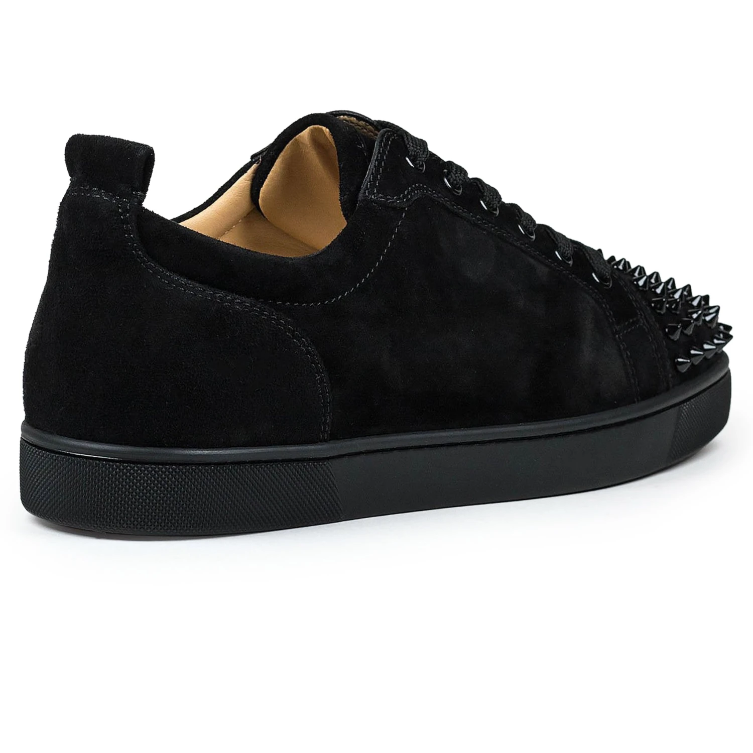 Christian Louboutin Louis Junior Spikes Suede Black 2 Christian Louboutin Louis Junior Spikes Suede Black - Image 2