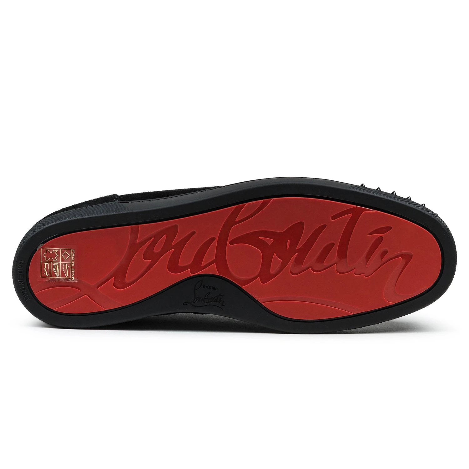 Christian Louboutin Louis Junior Spikes Suede Black 3 Christian Louboutin Louis Junior Spikes Suede Black - Image 3