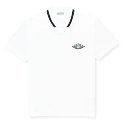 Dior X Jordan Logo Polo Shirt White