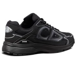 Dior B30 Mesh Black Trainer -Creps Lockers Dior B30 Technical Mesh Black Trainer Crepslocker Back Side