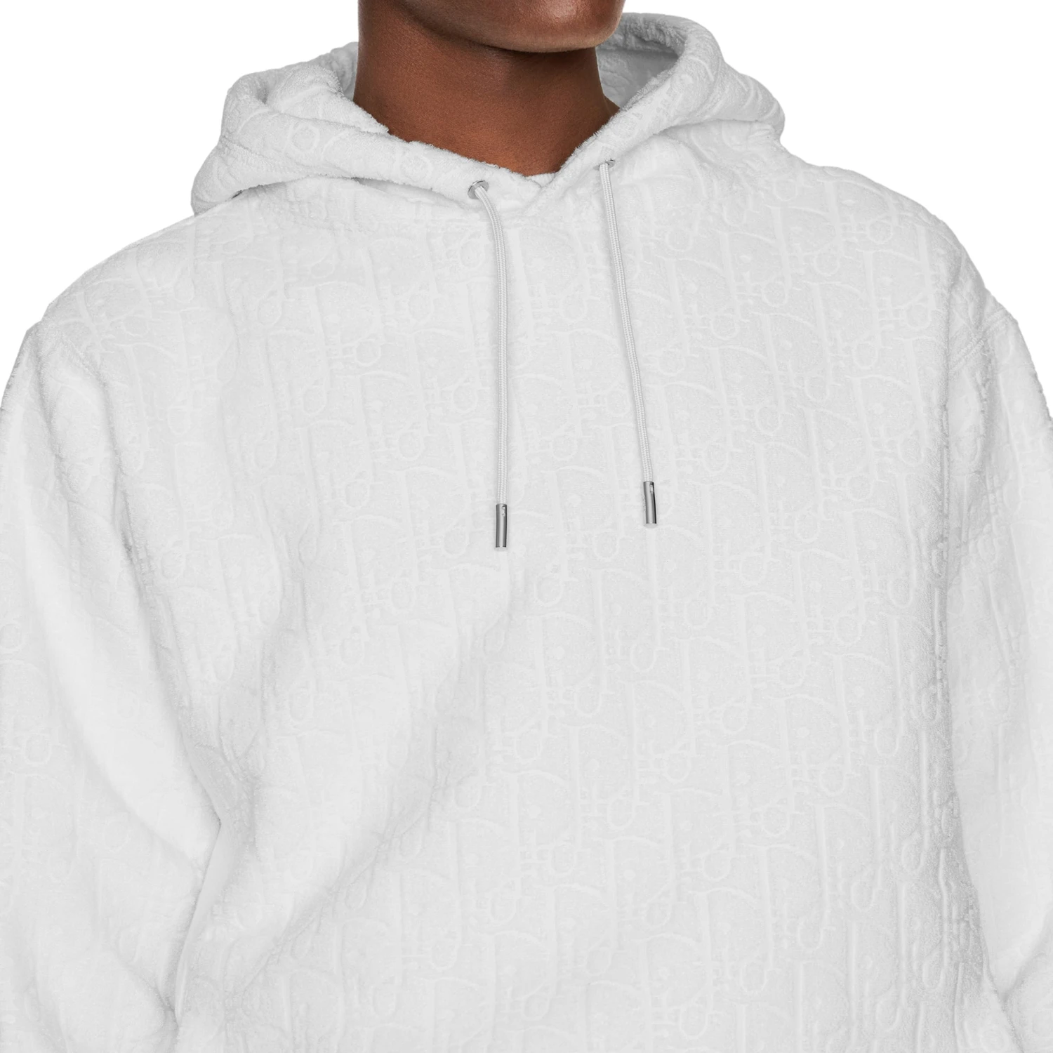 Dior Oblique Towelling Terry White Hoodie 3 Dior Oblique Towelling Terry White Hoodie - Image 3