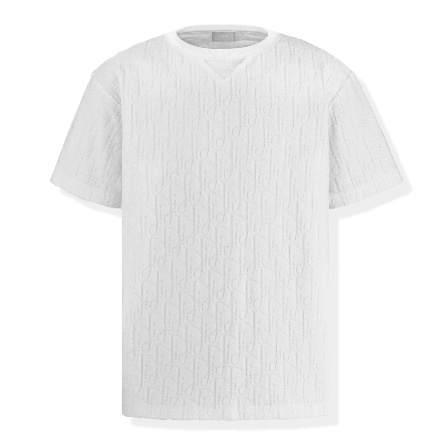 Dior Oblique Towelling White T Shirt 1 Dior Oblique Towelling White T Shirt