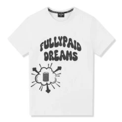 Fully Paid Dreams White Black Oversized T Shirt