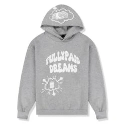 Fully Paid Dreams Light Grey White Hoodie