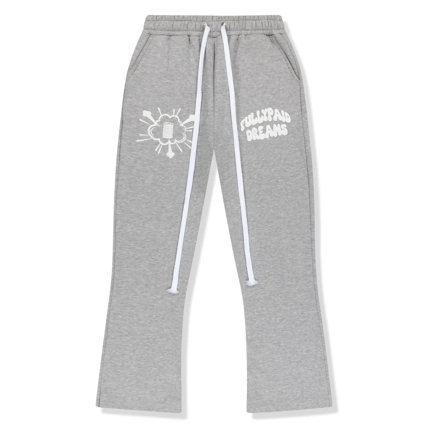 Fully Paid Dreams Light Grey White Joggers 1 Fully Paid Dreams Light Grey White Joggers