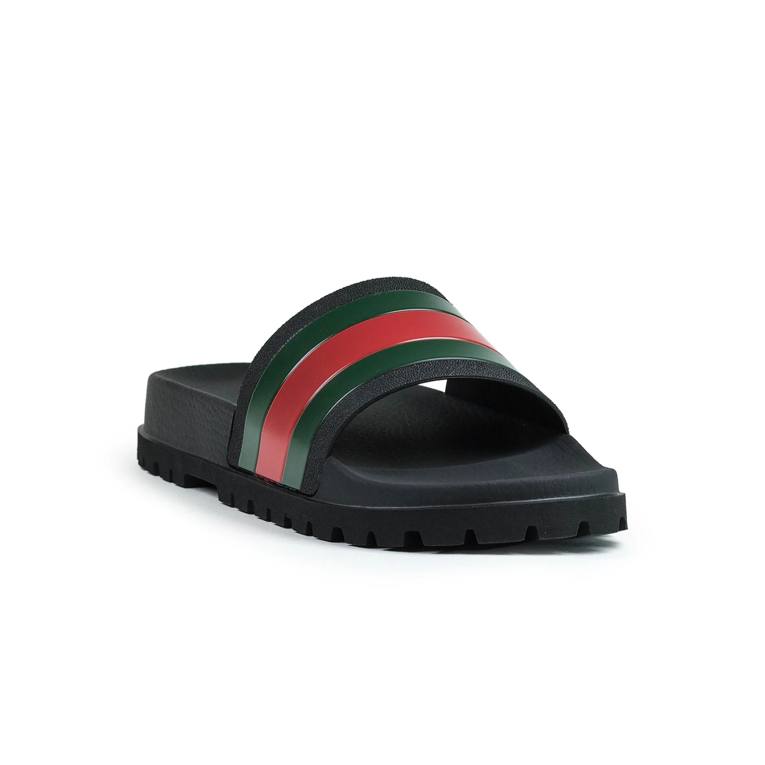 Gucci Web Chunky Pool Slides Black/Red/Green 2 Gucci Web Chunky Pool Slides Black/Red/Green - Image 2
