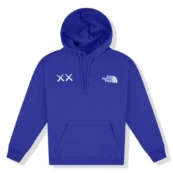 Kaws X The North Face Popover Bolt Blue Hoodie