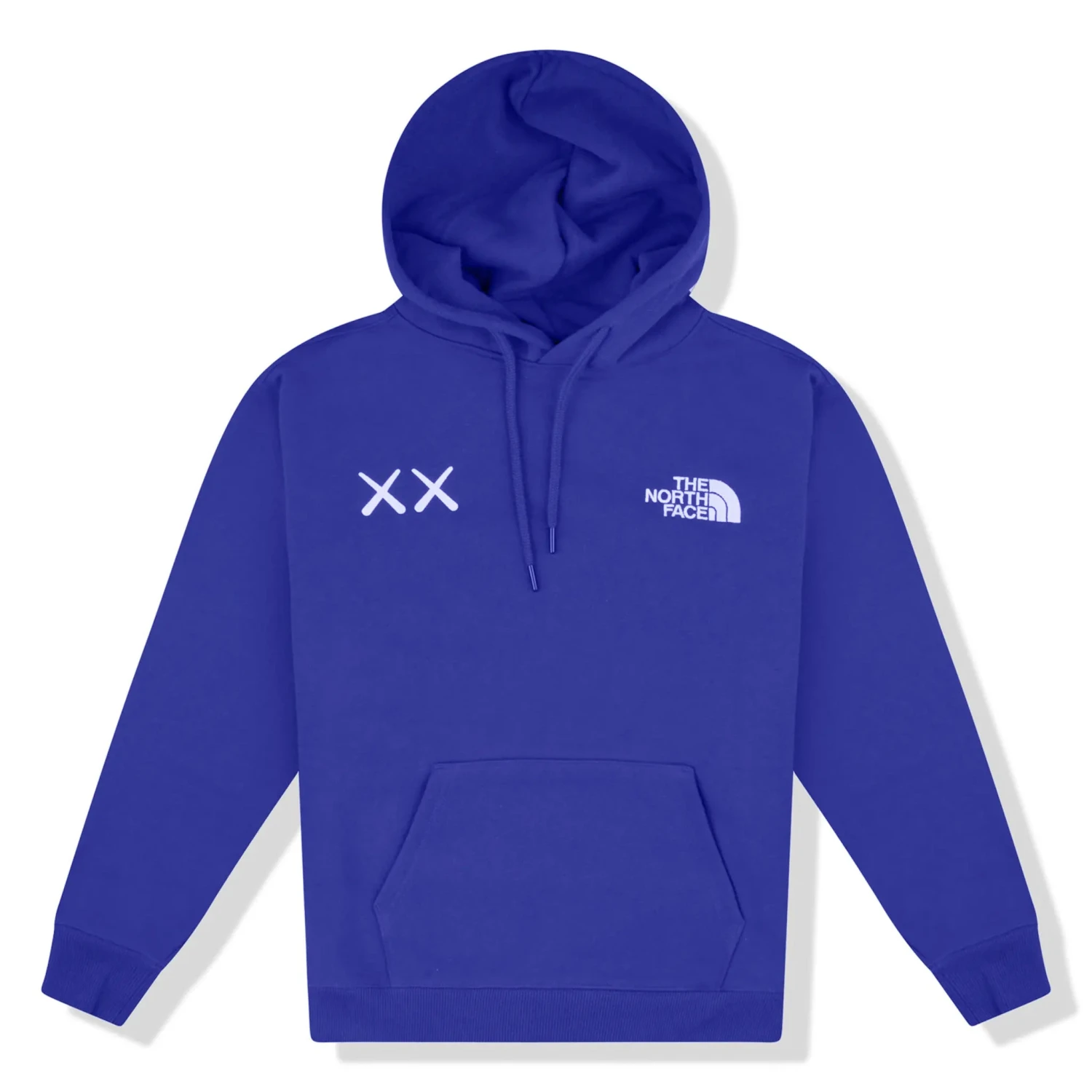 Kaws X The North Face Popover Bolt Blue Hoodie 1 Kaws X The North Face Popover Bolt Blue Hoodie