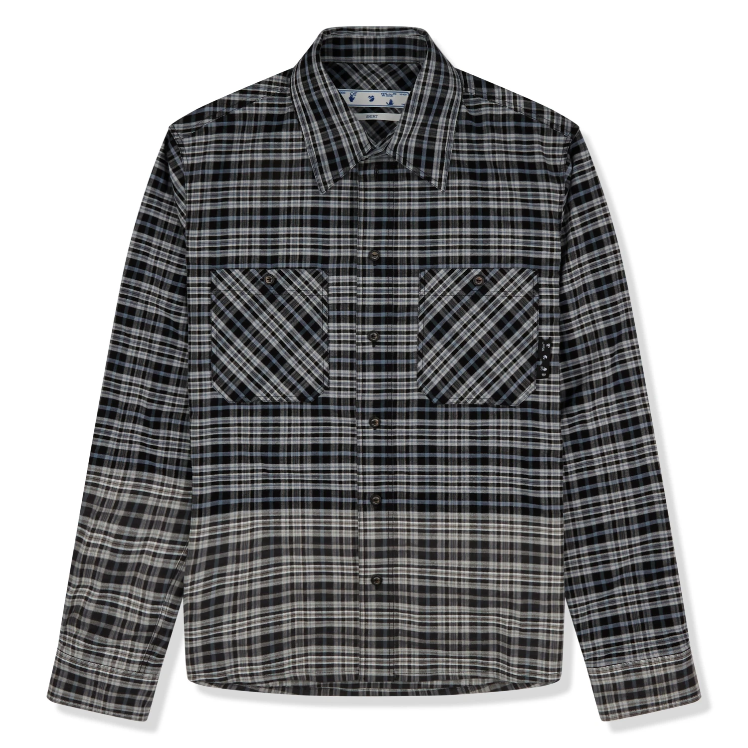 Off-White Hands Off Check Flannel Shirt 2 Off-White Hands Off Check Flannel Shirt - Image 2