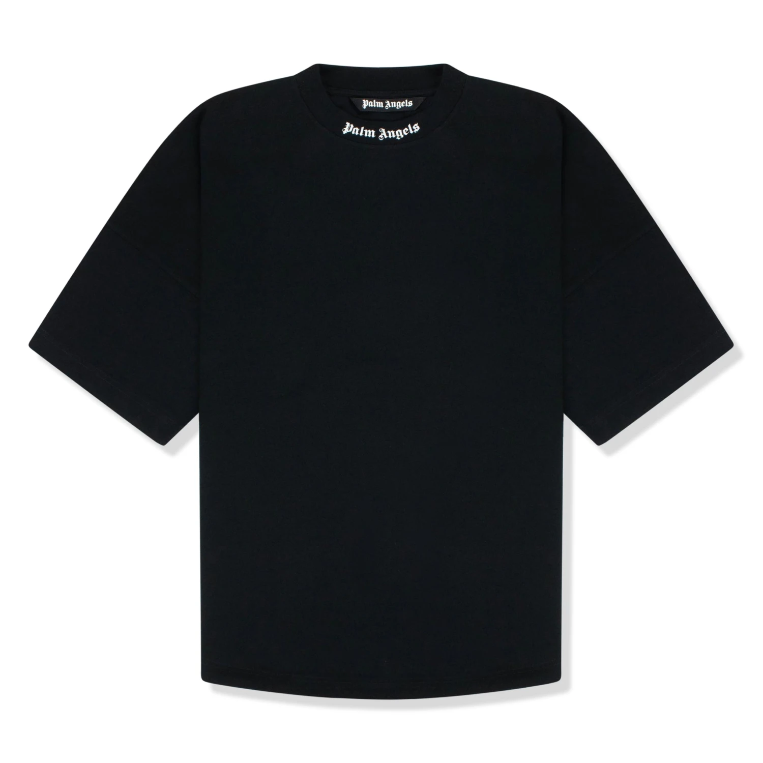 Palm Angels Logo Collar Back Black Oversized T Shirt 2 Palm Angels Logo Collar Back Black Oversized T Shirt - Image 2