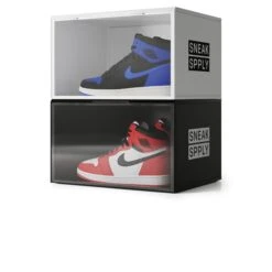 Sneak Spply Stack V1 Storage Crate Black (2 Pack) -Creps Lockers Sneak Spply Stack V1 Storage Crate white black