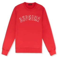 Supreme X Louis Vuitton Arc Logo Red Sweatshirt