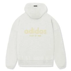 Adidas X Fear Of God Athletics Heavy Fleece Oatmeal Heather Hoodie -Creps Lockers adidas x fear of god athletics heavy fleece oatmeal heather hoodie is5308 back