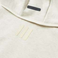 Adidas X Fear Of God Athletics Heavy Fleece Oatmeal Heather Hoodie -Creps Lockers adidas x fear of god athletics heavy fleece oatmeal heather hoodie is5308 front detail