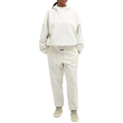 Adidas X Fear Of God Athletics Heavy Fleece Oatmeal Heather Sweatpants -Creps Lockers adidas x fear of god athletics heavy fleece oatmeal heather sweatpants model front
