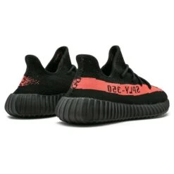 Adidas Yeezy Boost 350 V2 Core Black Red -Creps Lockers adidas yeezy boost 350 v2 core black red by9612 heel