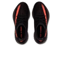 Adidas Yeezy Boost 350 V2 Core Black Red -Creps Lockers adidas yeezy boost 350 v2 core black red by9612 top