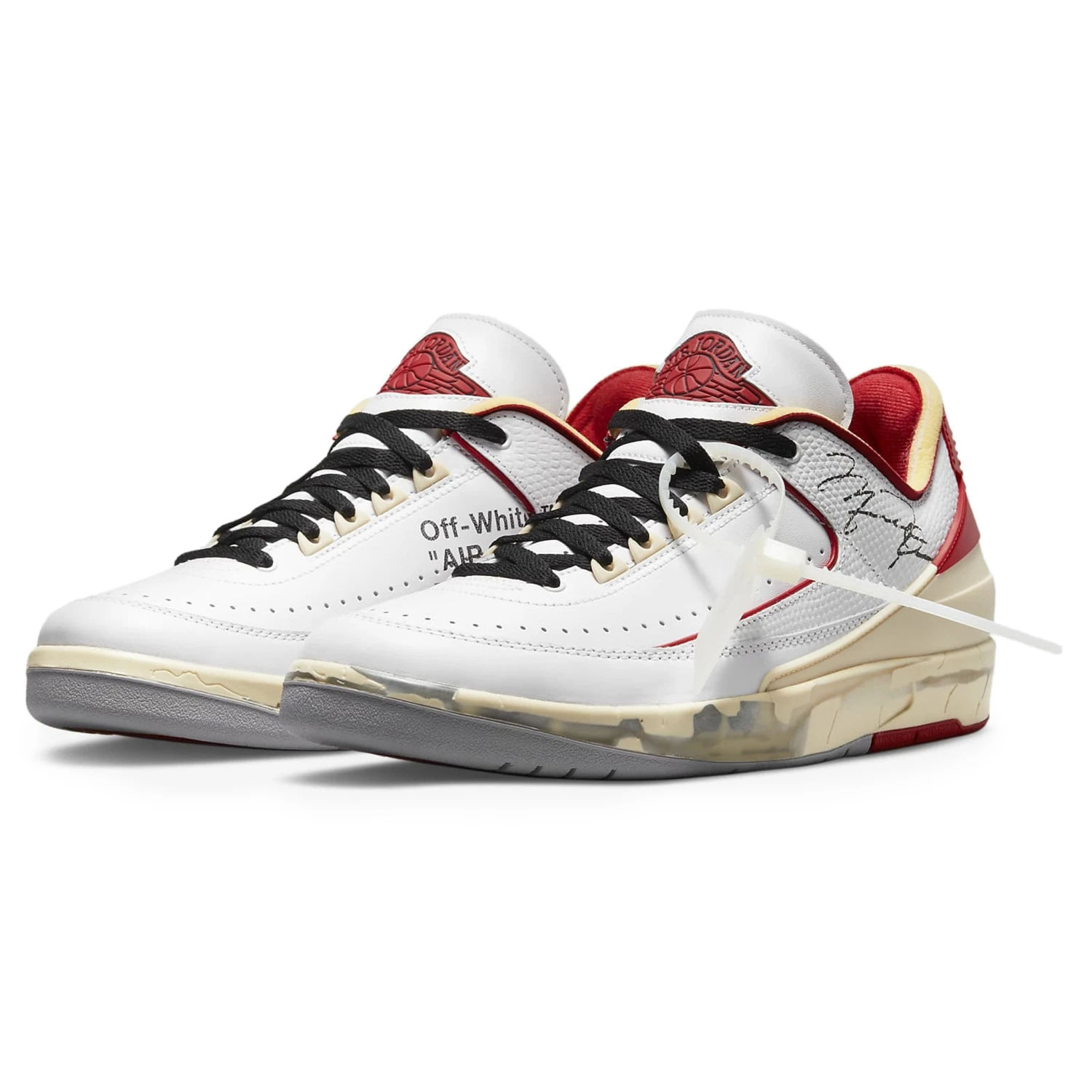Air Jordan 2 X Off-White Retro Low White Varsity Red 2 Air Jordan 2 X Off-White Retro Low White Varsity Red - Image 2