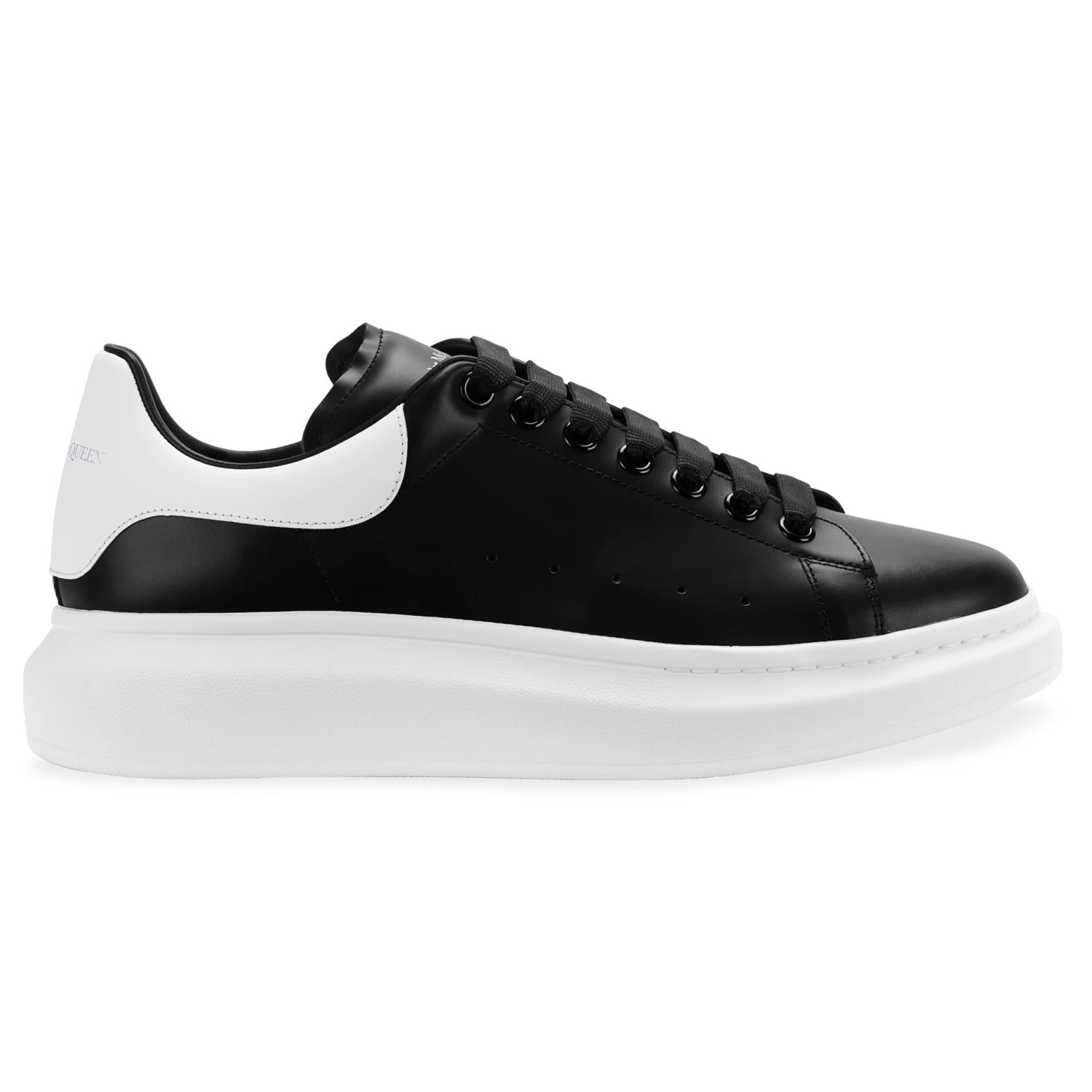 Alexander Mcqueen Raised Sole Black White Sneaker 1 Alexander Mcqueen Raised Sole Black White Sneaker