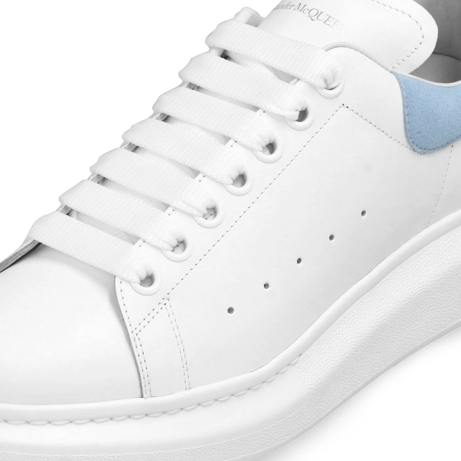 Alexander Mcqueen Raised Sole White Blue Sneaker 5 Alexander Mcqueen Raised Sole White Blue Sneaker - Image 5