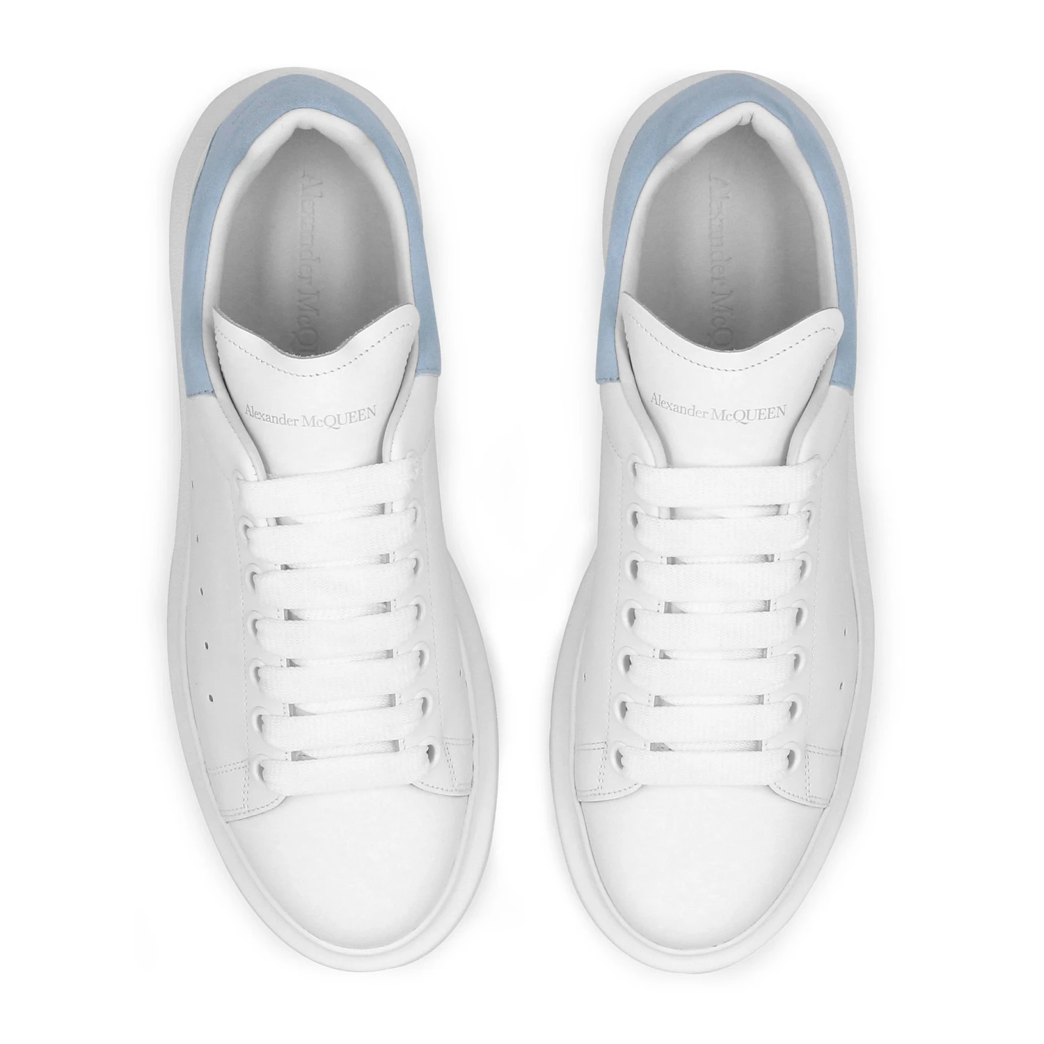 Alexander Mcqueen Raised Sole White Blue Sneaker 3 Alexander Mcqueen Raised Sole White Blue Sneaker - Image 3