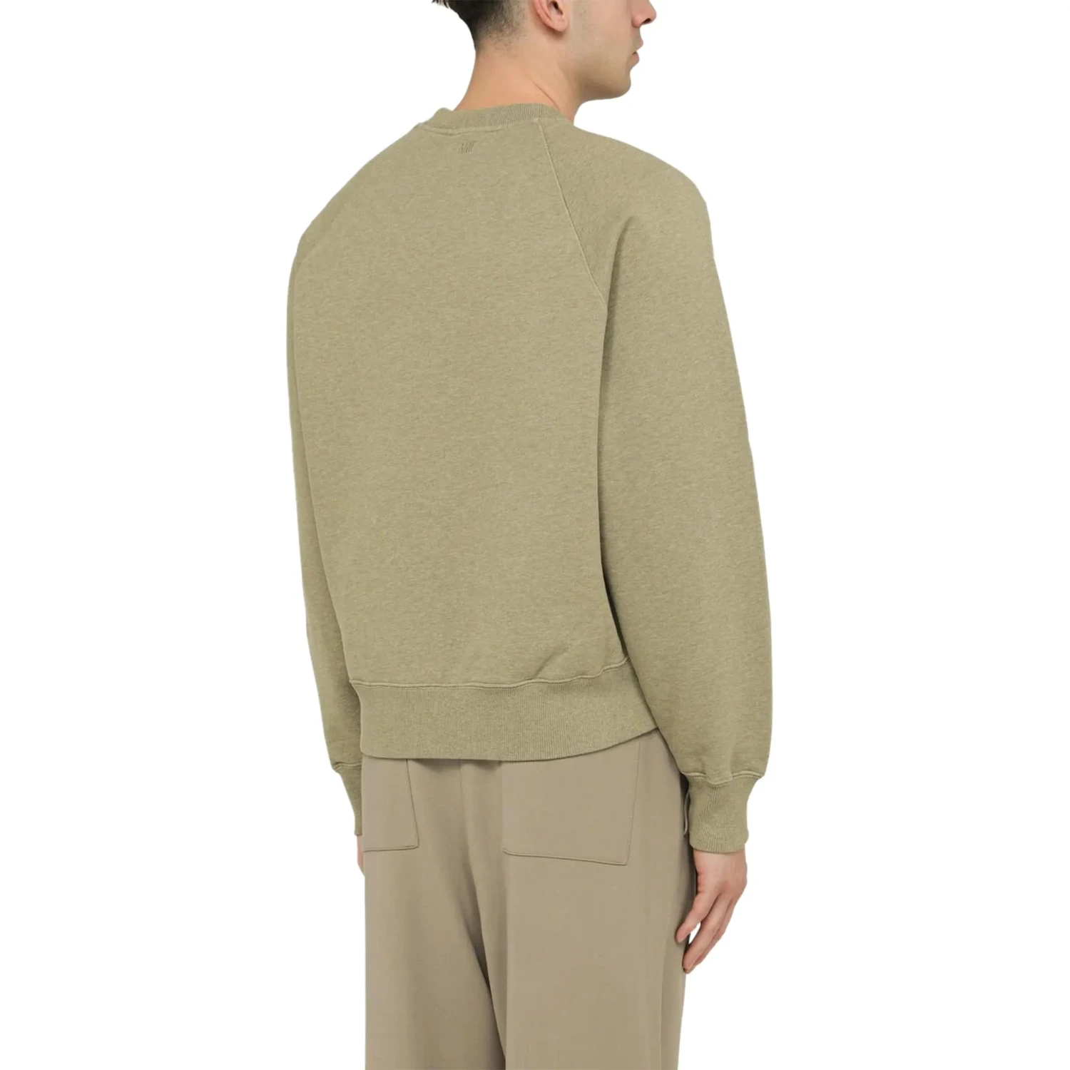 Ami Paris Ami De Coeur Green Sweatshirt 2 Ami Paris Ami De Coeur Green Sweatshirt - Image 2