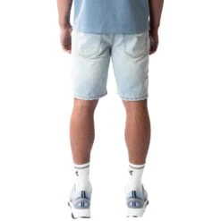 Amicci Adrano Light Blue Carpenter Shorts -Creps Lockers amicci adrano light blue carpenter shorts back detail