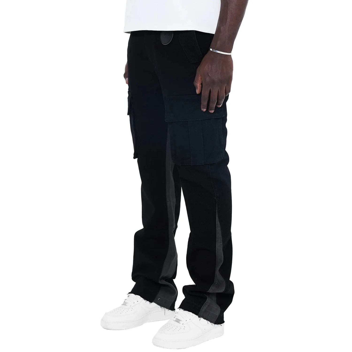 Amicci Renzo Flare Cargo Pants Black 5 Amicci Renzo Flare Cargo Pants Black - Image 5