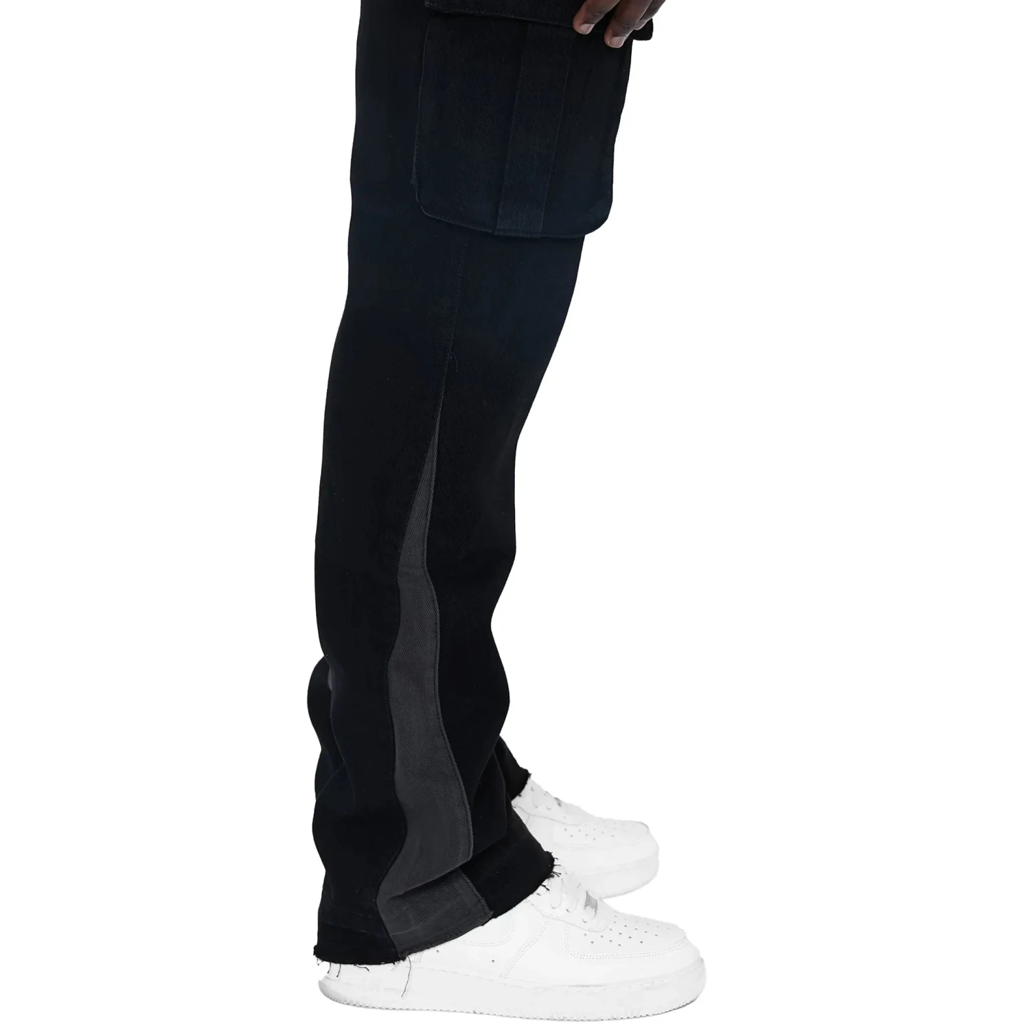 Amicci Renzo Flare Cargo Pants Black 4 Amicci Renzo Flare Cargo Pants Black - Image 4