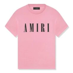 Amiri Kids 'Amiri' Baby Pink T Shirt