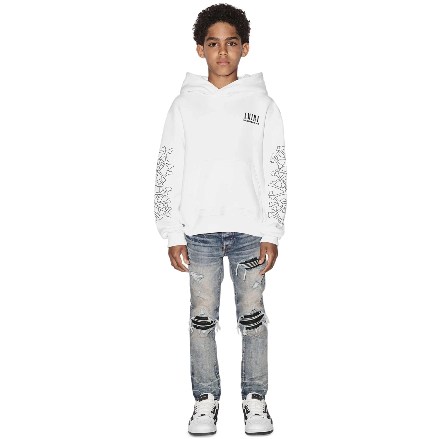 Amiri Kids Bones White Hoodie 3 Amiri Kids Bones White Hoodie - Image 3