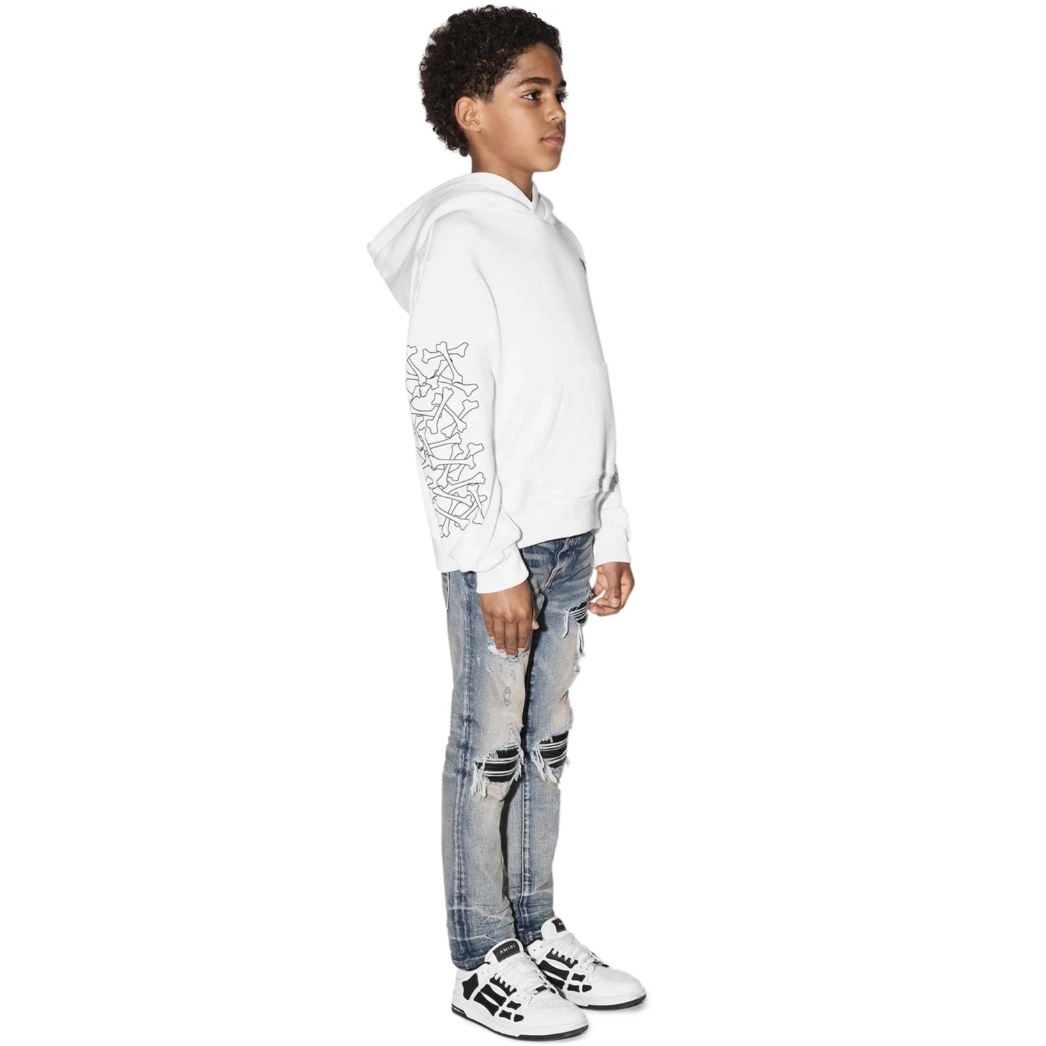 Amiri Kids Bones White Hoodie 4 Amiri Kids Bones White Hoodie - Image 4
