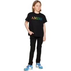 Amiri Kids Stack Black Jeans 10 Amiri Kids Stack Black Jeans -Creps Lockers amiri kids stack black jeans pf22kds004 018 model full