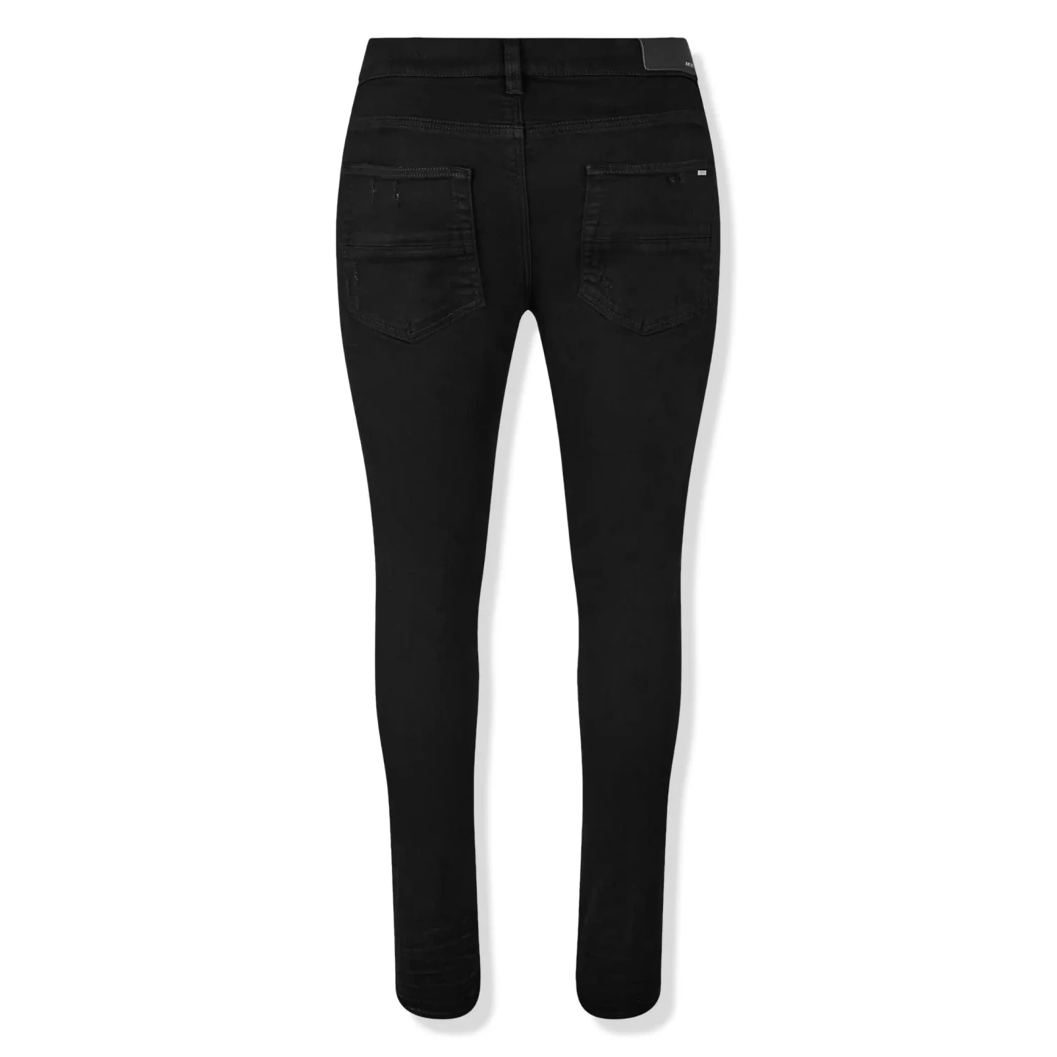 Amiri MX1 Black Leather Patch Jeans 2 Amiri MX1 Black Leather Patch Jeans - Image 2