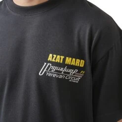 Azat Mard Yerevan Racing T Shirt Black 18 Azat Mard Yerevan Racing T Shirt Black -Creps Lockers azat mard yerevan racing t shirt black fw23033 model chest