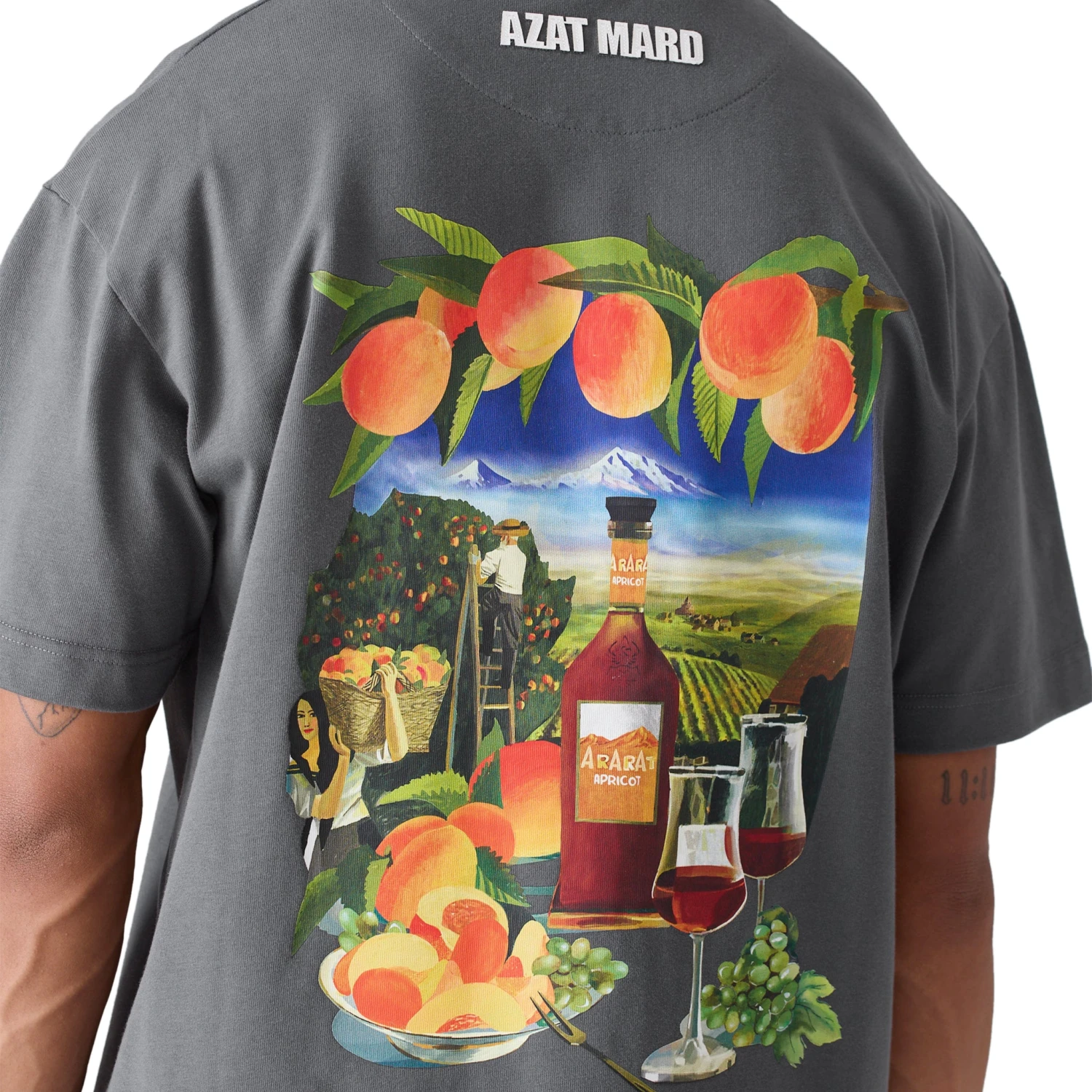 Azat Mard X Ararat Brandy Limited Edition T Shirt Charcoal 7 Azat Mard X Ararat Brandy Limited Edition T Shirt Charcoal - Image 7