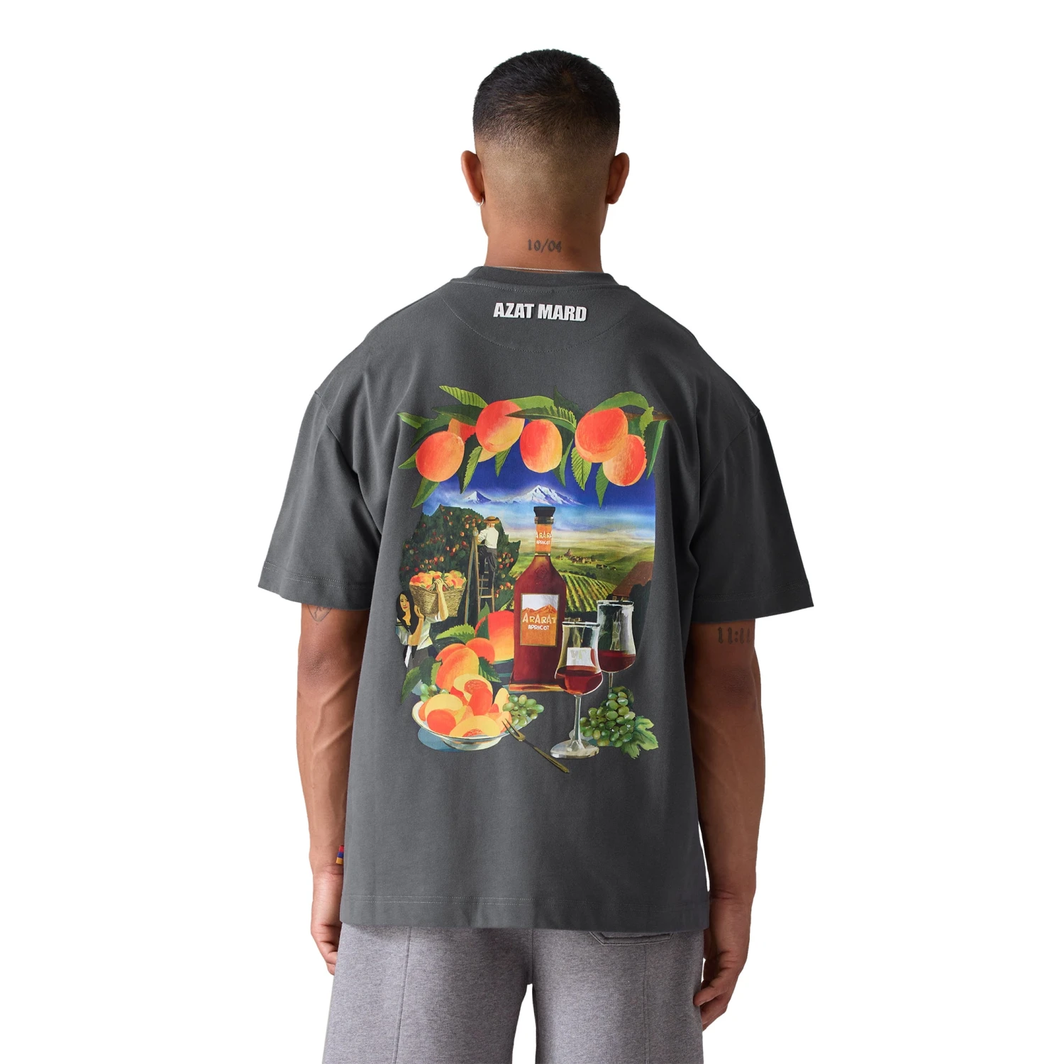 Azat Mard X Ararat Brandy Limited Edition T Shirt Charcoal 2 Azat Mard X Ararat Brandy Limited Edition T Shirt Charcoal - Image 2