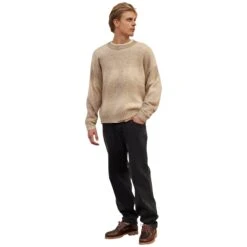 Belier Beige Ombre Knit Sweatshirt -Creps Lockers belier beige ombre knit sweatshirt bm351bge model full