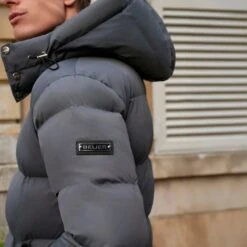 Belier Charcoal Puffer Jacket 7 Belier Charcoal Puffer Jacket -Creps Lockers belier charcoal puffer jacket side