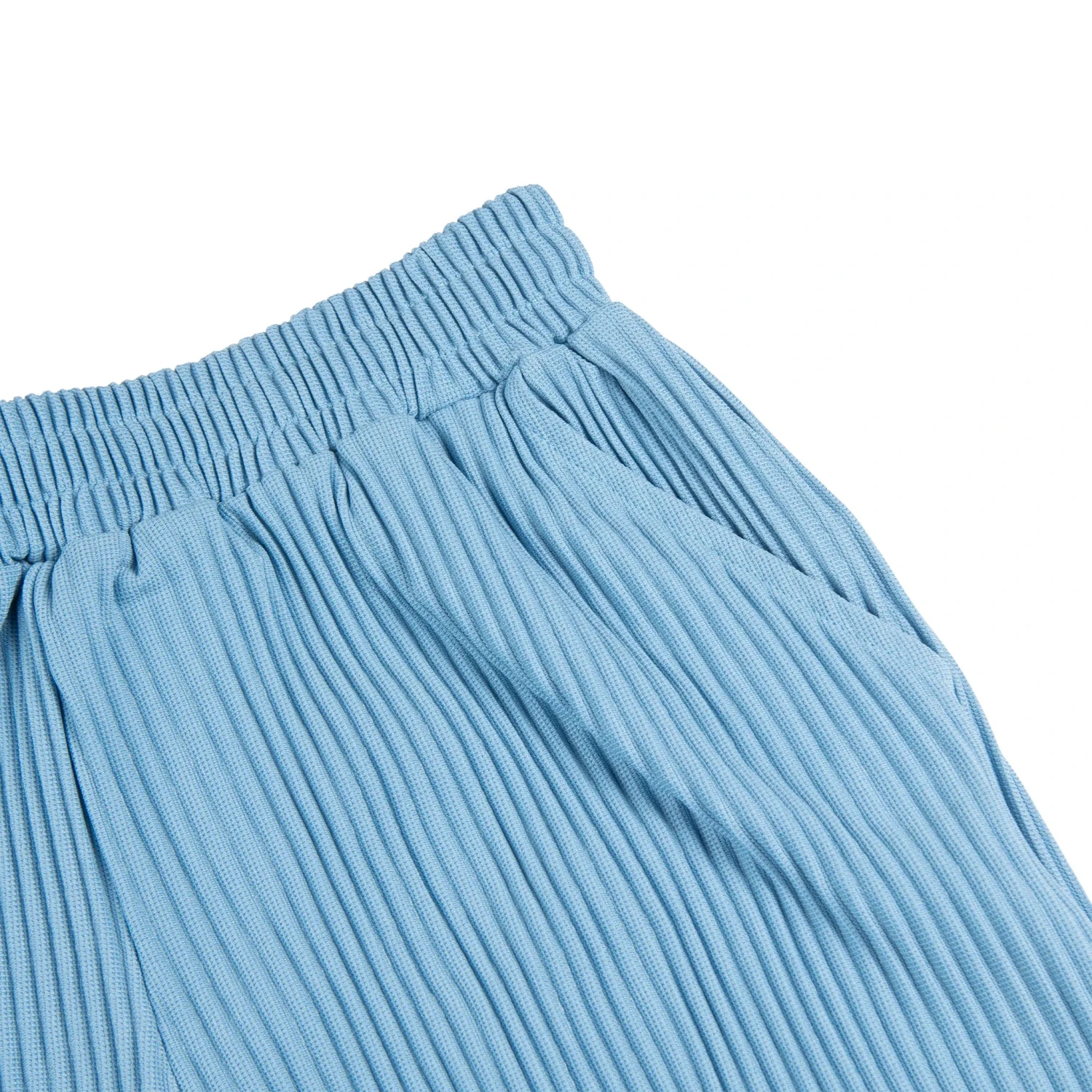 Belier Pleated Light Blue Shorts 5 Belier Pleated Light Blue Shorts - Image 5