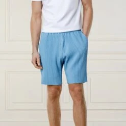 Belier Pleated Light Blue Shorts