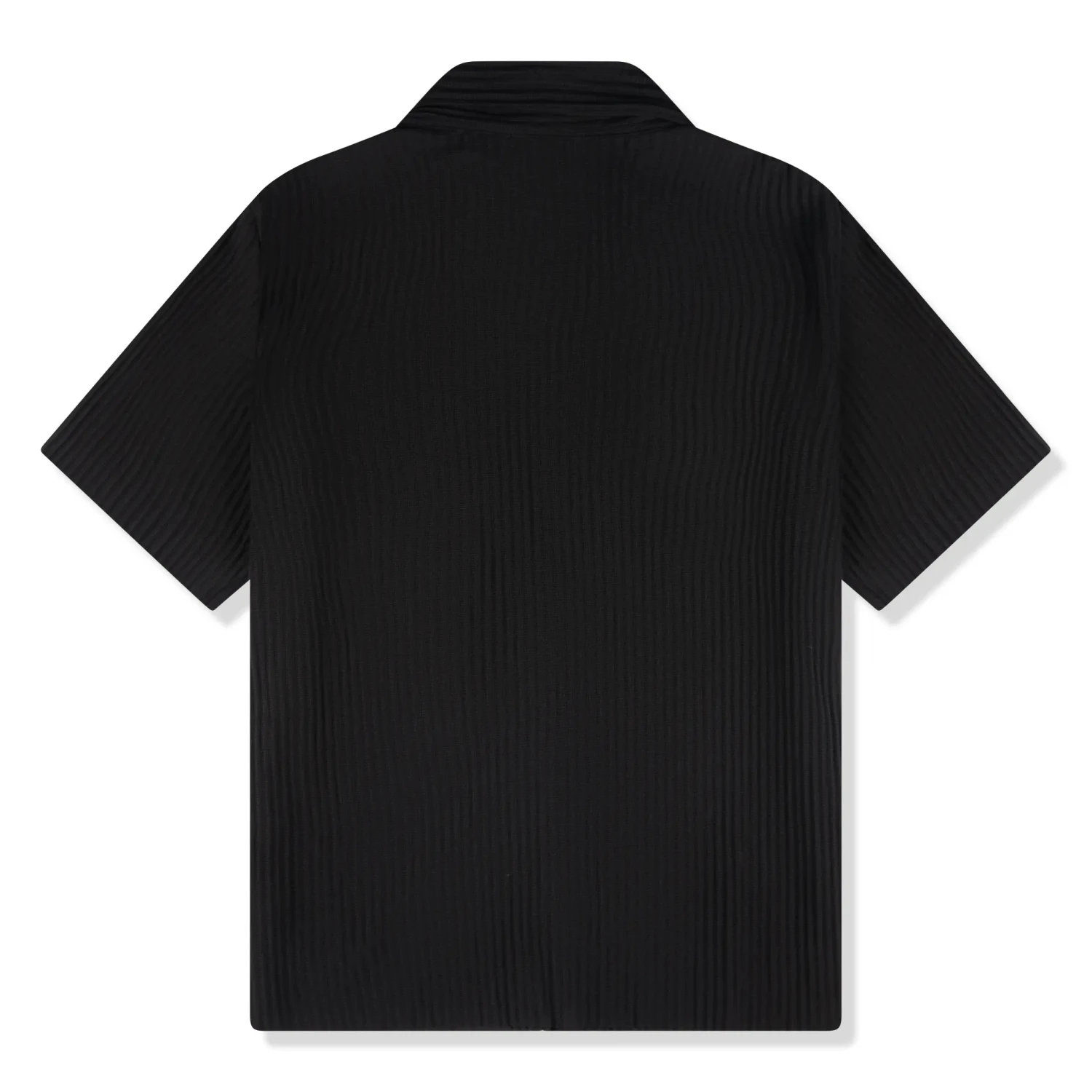 Belier Pleated Short Sleeve Black Resort Shirt 2 Belier Pleated Short Sleeve Black Resort Shirt - Image 2