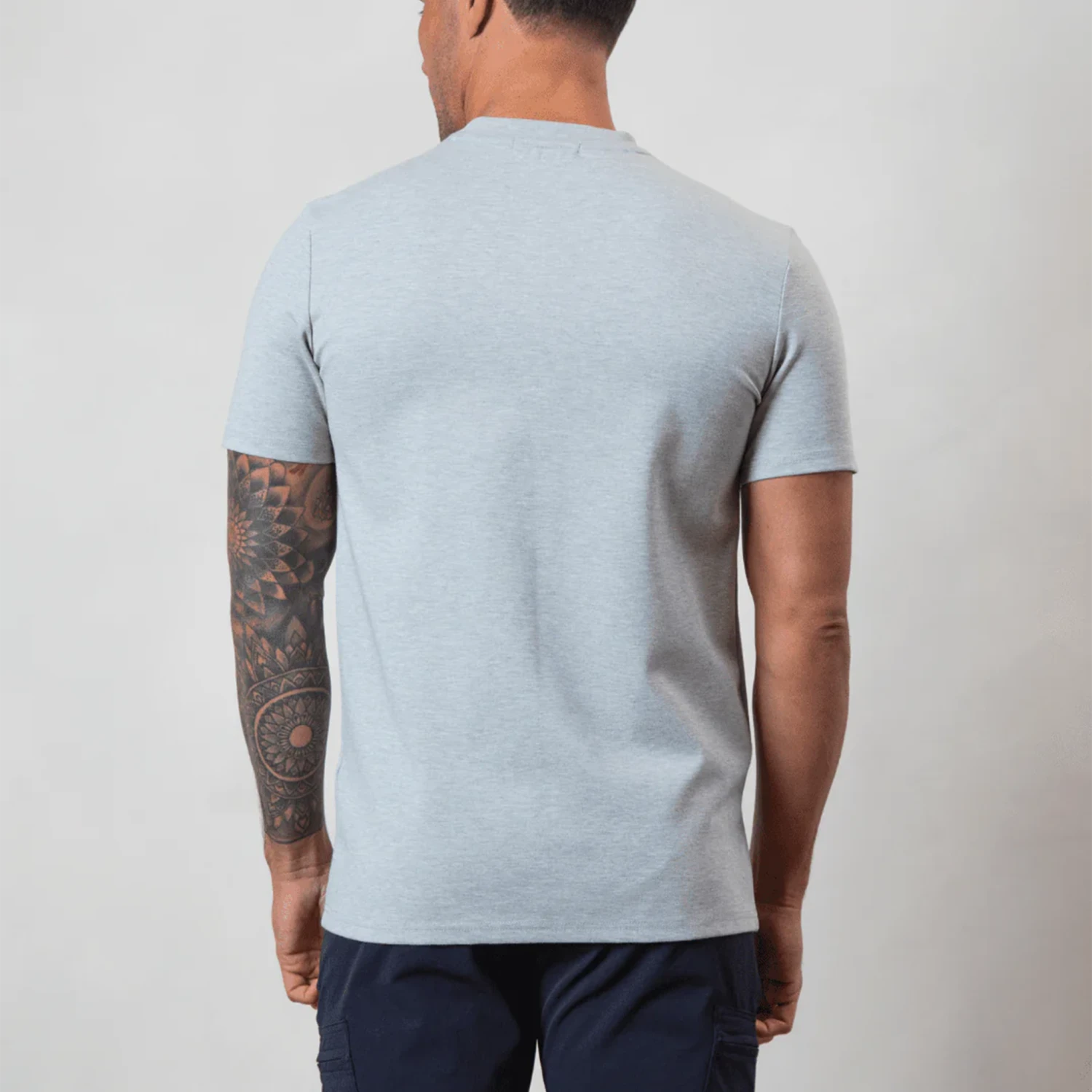 Belier Premium Plain Grey Marl T Shirt 5 Belier Premium Plain Grey Marl T Shirt - Image 5