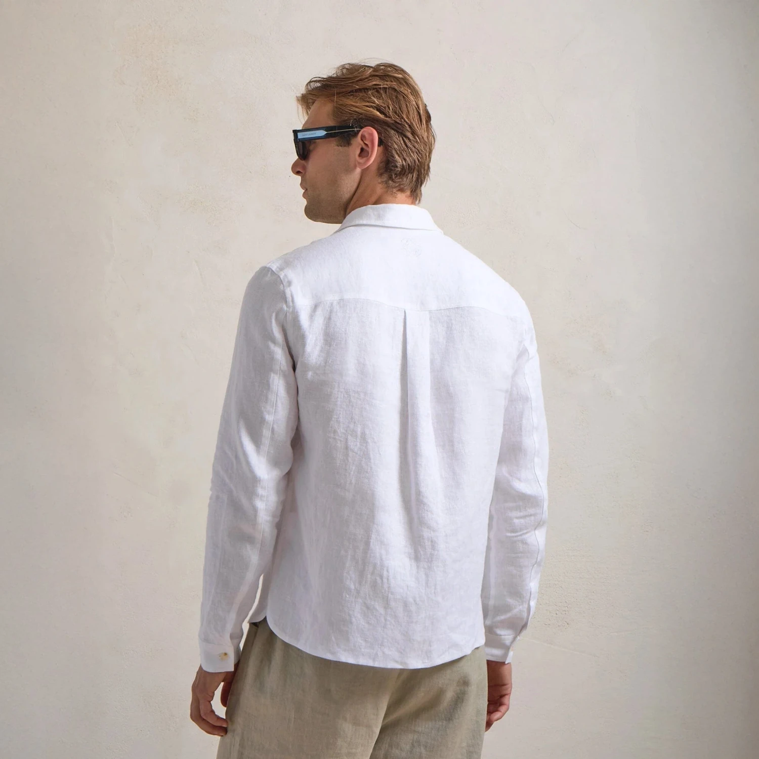 Belier Premium White Linen Shirt 2 Belier Premium White Linen Shirt - Image 2