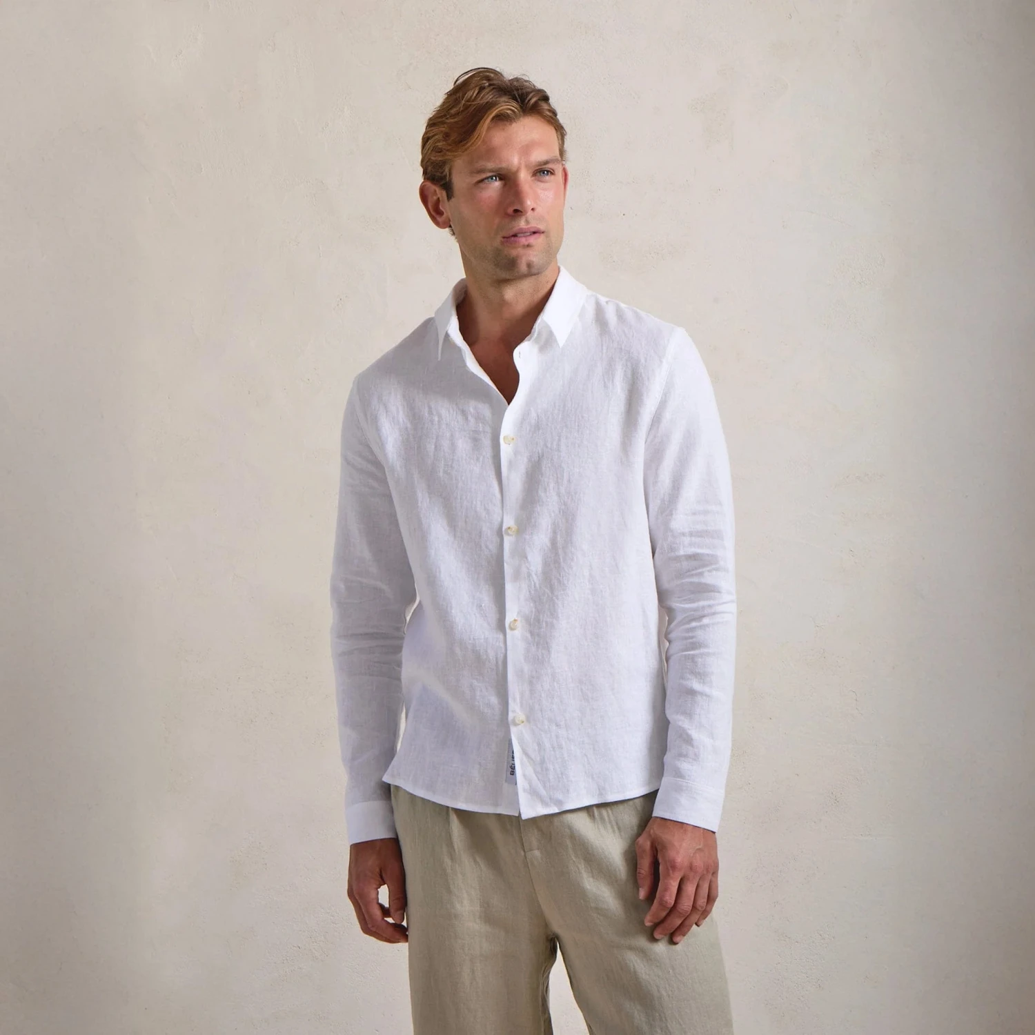 Belier Premium White Linen Shirt 6 Belier Premium White Linen Shirt - Image 6