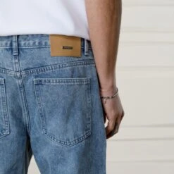 Belier Straight Leg Jeans Washed Blue 9 Belier Straight Leg Jeans Washed Blue -Creps Lockers belier straight leg jeans washed blue back detailed