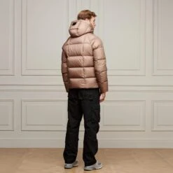 Belier Taupe Ripstop Down Filled Puffer Jacket -Creps Lockers belier taupe ripstop down filled puffer jacket back