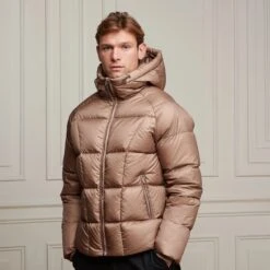 Belier Taupe Ripstop Down Filled Puffer Jacket