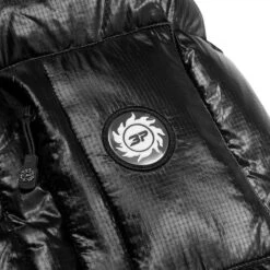 Broken Planet Black Puffer Jacket -Creps Lockers broken planet black puffer jacket detail patch